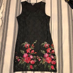 Allison Britney black lace dress, large